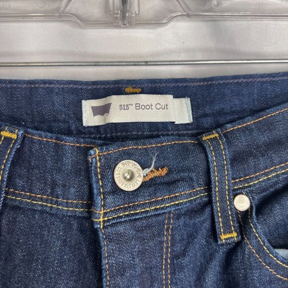 Levis 515 Bootcut Denim Jeans Dark Wash Non Destructed Size 6S - Picture 7 of 10
